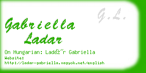 gabriella ladar business card